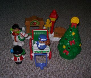 8 Pc Fisher Price Little People Tree Lighting In Discovery Park