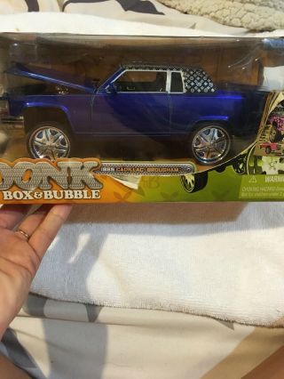 1:24 Jada Toys Donk Box&bubble 1985 Cadillac Brougham Lift Kit Blue 53030pp