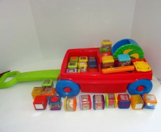 Fisher Price 2 In 1 Activity Wagon With 24 Peek - A - Blocks Music Action Preschool