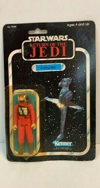 Kenner Vintage Star Wars Return Of The Jedi B - Wing Pilot 1983 Moc 77 Back