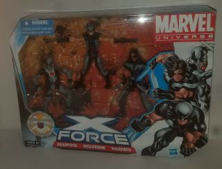 Hasbro Marvel Universe X - Force 3 - Pack Deadpool Warpath Wolverine Gray Rare