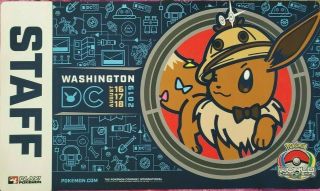 Pokemon 2019 World Championship Staff Playmat Eevee Washington D.  C.