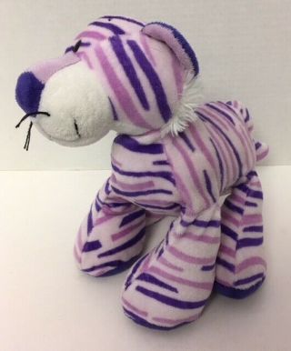 Animal Alley Tiger 10 " Plush Purple Pink 2008 Toys R Us Floppy Stuffed C9