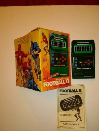 1978 Mattel Electronic Football 2 Handheld Game W/ Box & Instructions