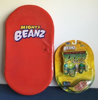 Mighty Beanz Case With 36 Beanz And Teenage Mutant Ninja Turtles Pack Of 5