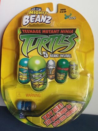 Mighty Beanz Case with 36 Beanz and Teenage Mutant Ninja Turtles Pack of 5 2