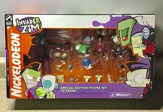Invader Zim Holy Grail Figure Set Of Doom Nickelodeon Palisades Boxed Set