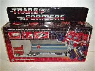 1984 Transformers G1 Optimus Prime Mib 100 Complete W/ Box
