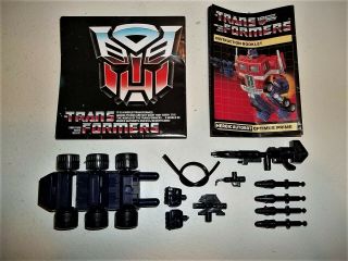 1984 Transformers G1 OPTIMUS PRIME MIB 100 Complete w/ Box 4