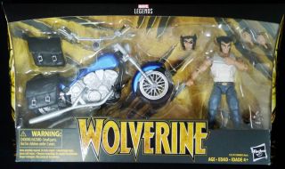 Wolverine & Motorcycle Ultimate Deluxe Marvel Lgends Hasbro 6 " Action Figure