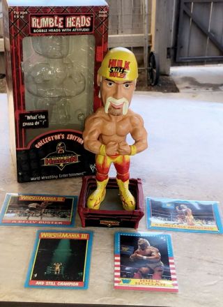Rare Vintage Hollywood Hulk Hogan Rumble Heads Collector’s Edition Bobblehead A,
