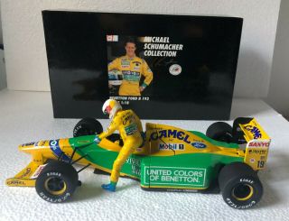 Schumacher Benetton B192 Gp Canadian 1992 1:18 With Driver.  Slick Tires