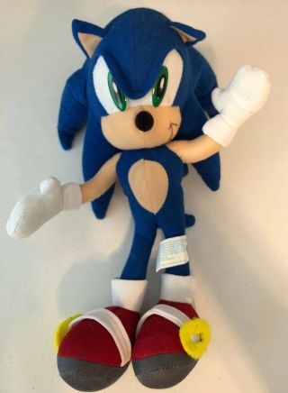 Pre - Owned Sega Sonic The Hedgehog 13” Plush Toy Network Stuffed Animal Doll Blue