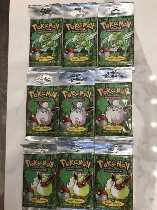 9 Pokemon Factory 1999 Base Set Jungle Booster Packs