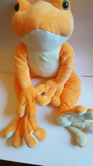 Animal Alley Orange And Tan Frog 17 " Soft Plush Stuffed Toy