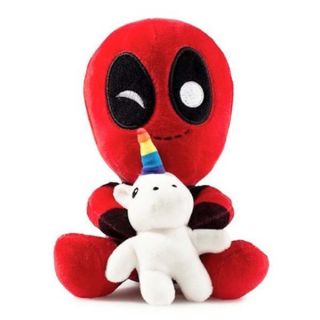 Kidrobot Marvel Hugme Deadpool With Unicorn 16 Inch Plush Figure Toys