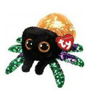 Ty Beanie Boo Flippable Glint The Halloween Spider Sequins 6 Inches Mwmt