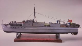 Wwii German Kriegsmarine Patrol Boat Model Built By Award Winning John J.  Clark