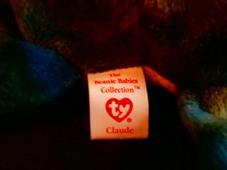 EXTREMELY RARE Claude the Crab Ty Beanie Baby Almost Every Error Germany 3