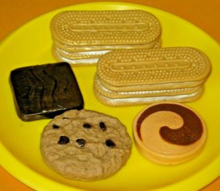 Fake Play Food Cookies Variety Mtc Vanilla Sandwich Stack Realistic Rubber Props