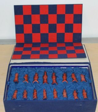 Peoples Republic Of China Chinese Chess Set Hand Carved Bone