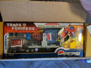 Transformers Hasbro Pepsi Optimus Prime Exclusive Rare