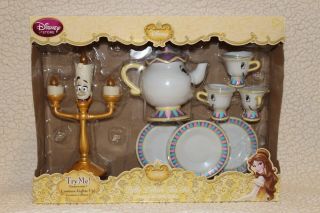 Disney Store Beauty And The Beast Tea Play Set With Singing Lumiere