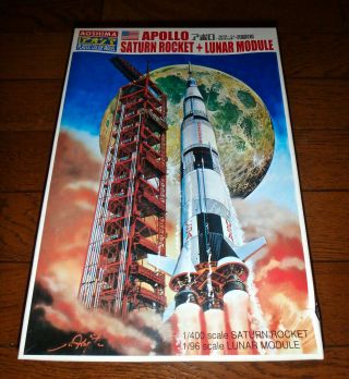 1/400 Apollo Saturn V Rocket 5,  1/96 Lem Lunar Module By Aoshima 47484