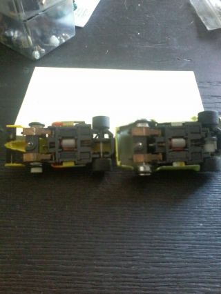 2 tyco 440x2 slot cars 7 bsrt steel pinion gears 5 blank chassis 7