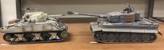21st Century Ultimate Soldier 1:18 Scale German Tiger & Us Sherman Tanks