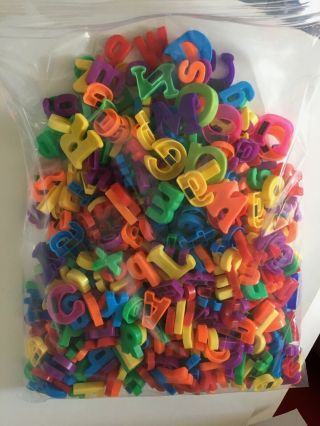 Magnetic Letters Multicolored Capital & Lower Case (600,  Plastic Letters)