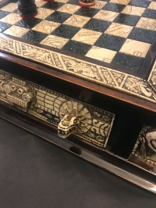 Aztec vs Conquistador Chess Set,  wood and resin 2