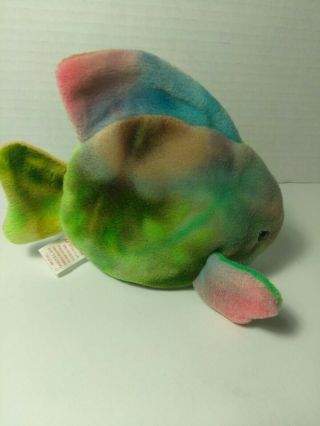 Authentic Ty Beanie Baby Coral The Tie - Dye Fish Rare 3rd/1st Gen