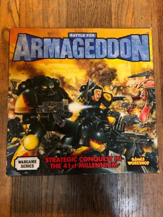 Unpunched Gw Boardgame Battle For Armageddon With Wd 151 Chaos Wars Expansion