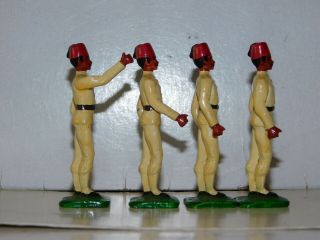 Old 1980s Metal,  British Egyptian Army,  Artillery Gunners? Standing,  4 Piece Set 4