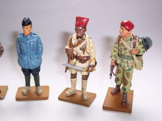 6 x DEL PRADO Die Cast Metal SOLDIERS FIGURES - FRANCE Military WWII To 1957 2