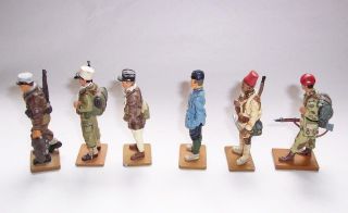 6 x DEL PRADO Die Cast Metal SOLDIERS FIGURES - FRANCE Military WWII To 1957 4