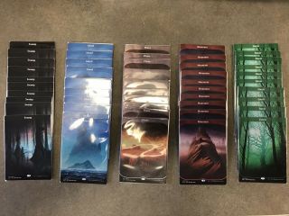 50x Unstable Lands Sleeved Full Art Island,  Swamp,  Mountain,  Plains,  Forest 6