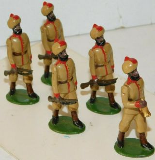 Old 1980s Metal,  British Indian Army,  59th Scinde Rifles At Trail,  5 Piece Set
