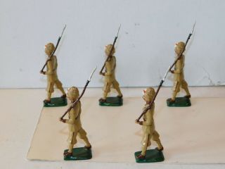 Old 1980s Metal,  British Indian Army,  12th Frontier Force Marching,  5 Piece Set 3
