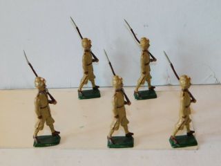 Old 1980s Metal,  British Indian Army,  12th Frontier Force Marching,  5 Piece Set 4