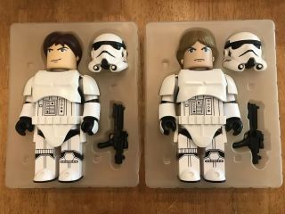Star Wars Kubrick 400 Luke Skywalker Han Solo Stormtrooper Figure Medicom Japan 2