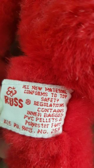 Red Devil Plush Teddy Bear Dante 4613 Stuffed Animal 12 