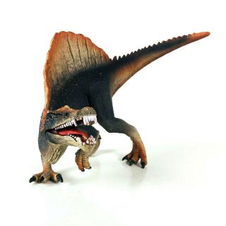 Schleich Spinosaurus Dinosaur 5.  5 " Tall Action Figure Moveable Jaw 2014