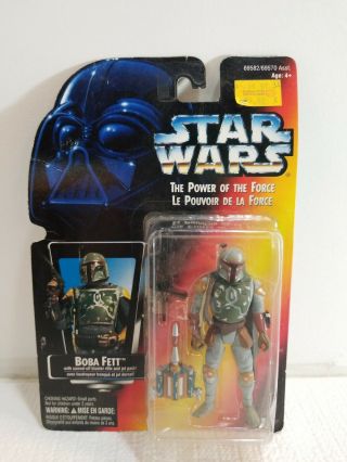 Rare French - Star Wars Power Of The Force Boba Fett With Sawed Off Blaster Rifle