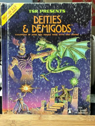 Deities & Demigods Cthulhu And Melnibonean Tsr Ad&d 144 Pages 1980 1st Edition