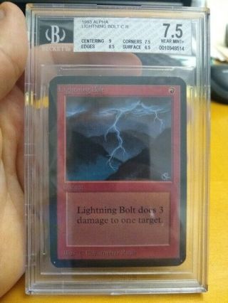 1993 Alpha Lightning Bolt Bgs Graded 7.  5 C R Near,  0010948514