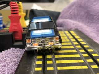 Aurora AFX,  Chevy Blazer,  Black,  Blue,  Lighted Magnatraction Chassis,  HO Slot SUV. 2