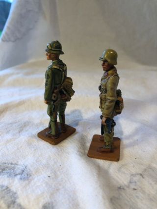 wwii ww 2 2 action figures 1/32 scale die - cast Gunner,  afrikakorps del - prado 2