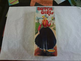 1957 Aurora Dutch Girl Kit 414 98 100 Complete W/ Box Instructions Org Glue Nm,